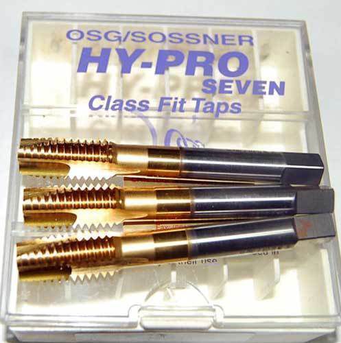 3 Pc. OSG 1/2-13 HY-PRO 7 Spiral PT Plug CNC TiN Taps-Steel, Aluminum &amp; Casting