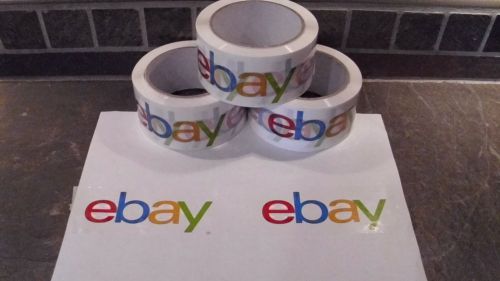 NEW 2&#034; EBAY LOGO BRAND PACKAGE  PACKAGING SHIPPING TAPE  2 ROLLS  75 YARDS EACH