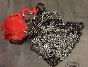 Manual chain hoist, 1000 lb. cap., 20&#039; lift, 15/16&#034; hook, |kk4| rl for sale