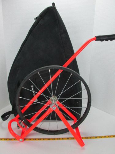 Rolatape measuring wheel w/carrying case folding handle model 400 orange steel s for sale