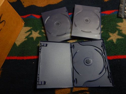 blemished(2nds)   1x Double DVD Cases 2 Disc Dual Navy Blue Color Empty 12mm