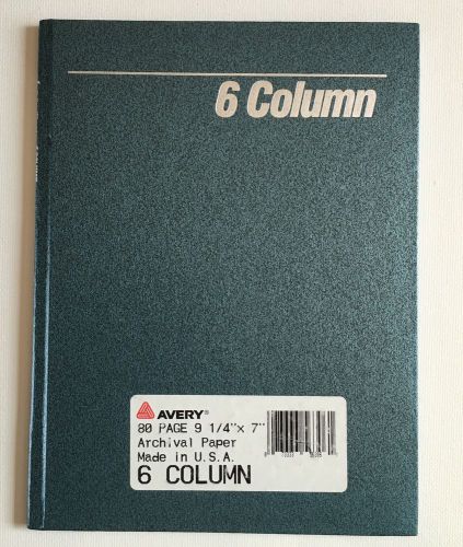 Avery 6 Column Columnar Book Granite 9-1/4 x 7&#034; 80 Pages Account Organization
