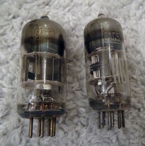 Pair RCA 6AG5 Vintage ELECTRON Tubes Tested WORKING USA amp radio socket