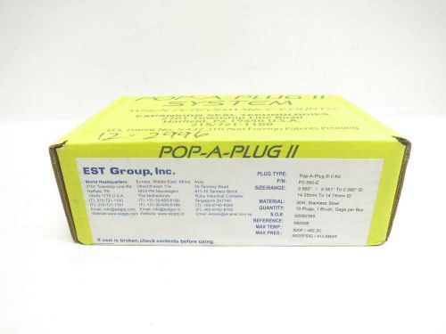 New expansion seal p2-560-e pop-a-plug ii kit 10 plugs, 1 brush &amp; gage d519039 for sale