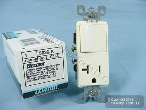 10 Leviton Almond Decora Rocker Light Switch &amp; Receptacle Outlet 5636-A