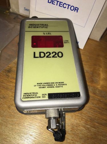 INDUSTRIAL SCIENTIFIC Combustible Gas Detector MODEL LD220 W/manual