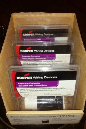 3-Pack, Cooper Wiring Devices L620C-L Generator Connectors