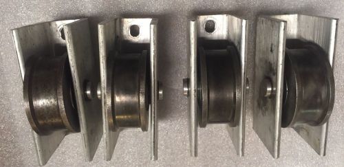 3&#034; double flanged wheels with sealed bearings set of 4 for sale