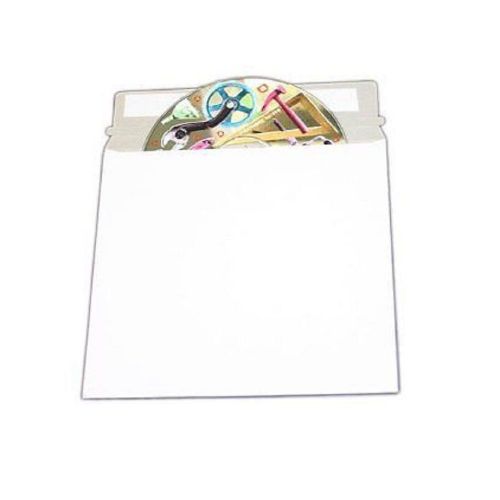 50 CD DVD Media Pacakaging White Cardboard Envelope Self Adhesive Mailers 5&#034;x5&#034;
