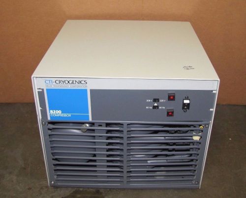 CTI-CRYOGENICS 8200 8032550G002 220V 1PH 2KW 400 PSIG COMPRESSOR AS-IS /BAD COIL