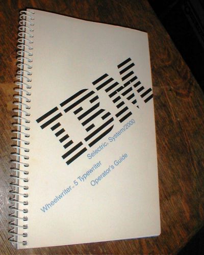 IBM Selectric System-2000 Electric Typewriter Operator&#039;s Guide Instructions Book