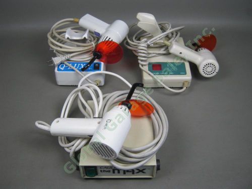 3 dental curing lights lot dentsply caulk the max 100 tpc power +rolence q-lux for sale