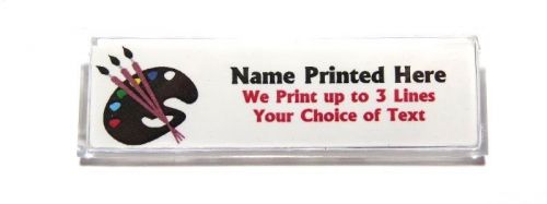 Art Palette Custom Name Tag Badge ID Pin Magnet for Artist Teacher Painter