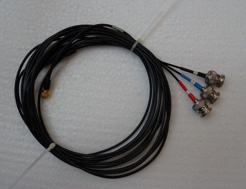 Bruel &amp; Kjaer AO0526 Cable, multi, 1/4&#034;-28 UNF 4-pin (F) to 3-ways BNC (M),  5m