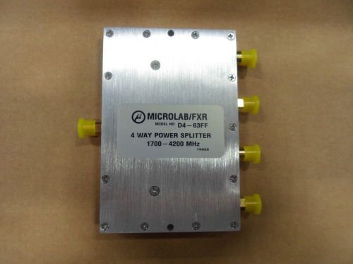 MICROLAB/FXR D4-63FF 4 WAY POWER SPLITTER, SMA CONNECTORS 1700-4200 MHz, NEW