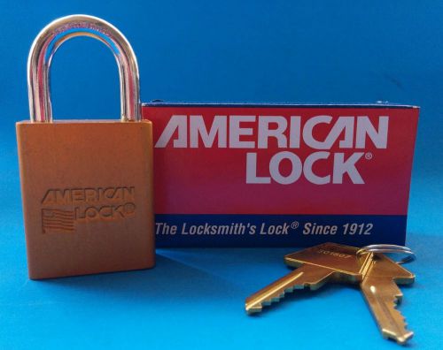 American Lock Yellow Steel Alloy High Security Padlock 2 Keys