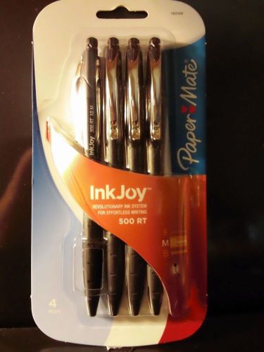 Paper Mate InkJoy 500RT Retractable Ballpoint 4-Pack Pen Medium Point Ink Black