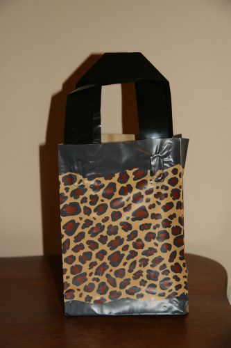10 Leopard Print Frosted Plastic goody treat merchandise party  gift bags  5x7