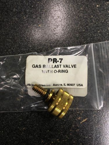 Jb vacuum pump, gas ballast valve with o-ring, part#  pr-7 for sale