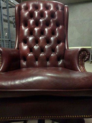 Hancock &amp; Moore Tufted Leather Nailhead Trim Executive Tilt/Swivel Office Chair