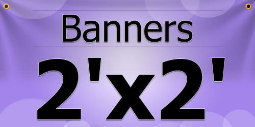 2&#039; X 2&#039; Full Color Custom Banner 13oz Vinyl Outdoor Personalized Signs Advertise