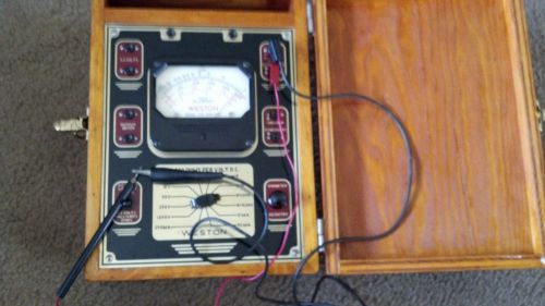 Vintage Weston Electrical Instrument Model 772 Analyzer in Wooden Box Working