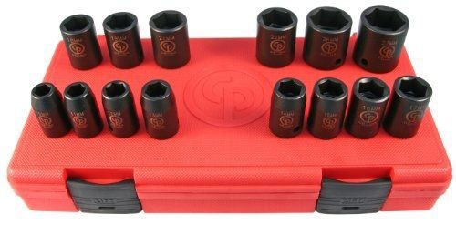 Chicago pneumatic ss4114 1/2&#034; drive 14 piece metric impact socket set for sale