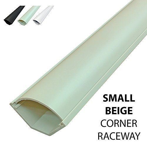 Electriduct Small Corner Duct Cable Raceway (1075 Series) - 5 Feet - Beige