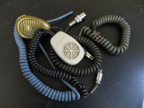 set of two vintage radio mics and wires (courier model C-47 and lafayette)