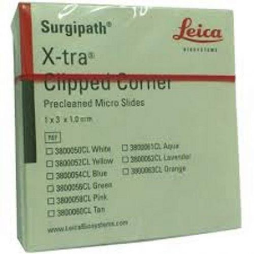Leica 1 mm Surgipath X-tra Clipped Micro Slide 3800052CL Yellow 1/2 Gross Qty 72