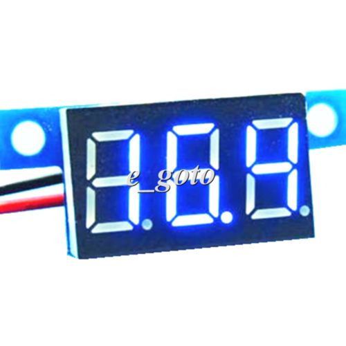 Dc 3.3v-30v blue led panel meter digital voltmeter mini lithium battery 20ma for sale