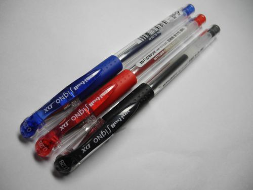 Blackx2,Bluex2, Redx2 Uni-Ball UM-151-0.28mm ultra fine Roller ball pen