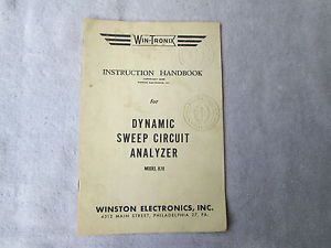 Instruction Handbook Dynamic Sweep Circuit Analyzer (model 820) 1955 Box - A