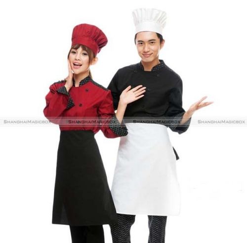 Cloth Chef Hat One Size Fits All Free Restaurant Uniform Black White Red