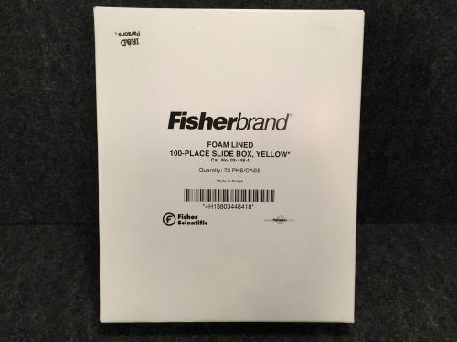 Fisherbrand 03-448-4 foam lined 100 place slide box yellow for sale
