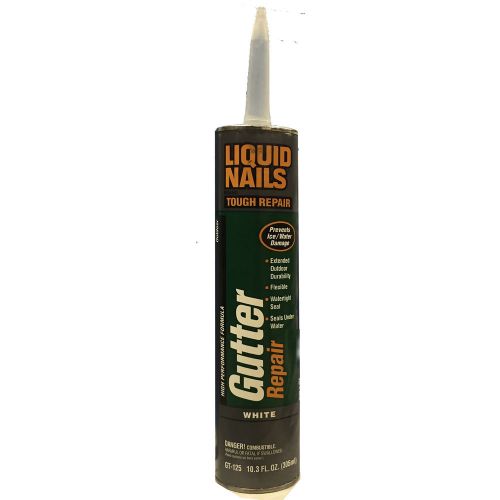 Liquid Nails Gutter / Roof Repair White Adhesive Caulk (10.3 oz) GT-125
