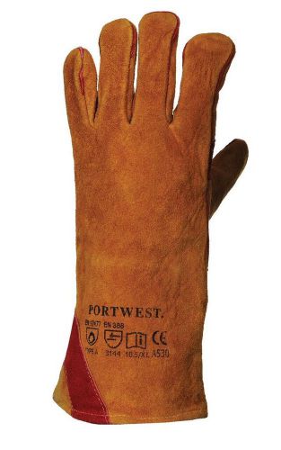 Portwest Reinforced Welding Gauntlet Safety Work Gloves, XL