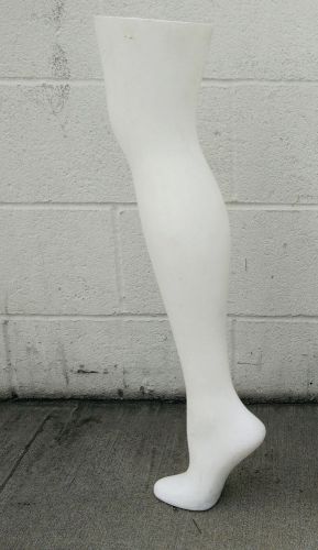 Mn-aa15(#44) used 26&#039;&#039; white women&#039;s freestanding thigh high hosiery leg display for sale