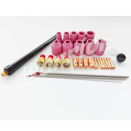 Accessory kit for wp9 wp20 wp25 tig welding torch with 13n 53n nozzles tungstens for sale