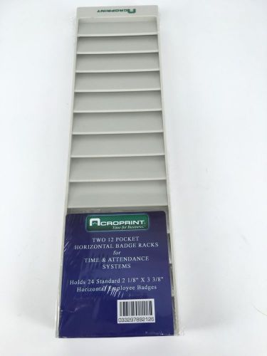 Acroprint Two 12 Pocket Horizontal Badge Racks for Time &amp; Attendance Systems
