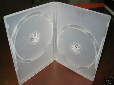 100 double dvd case, clear - psd37 for sale