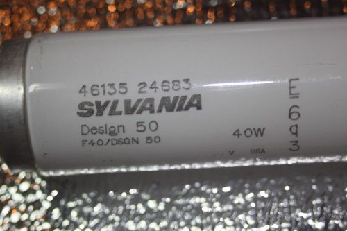 New 1 Bulb SYLVANIA Fluorescent Tube Lighting F40/DSGN 50 48INCH DSGN50