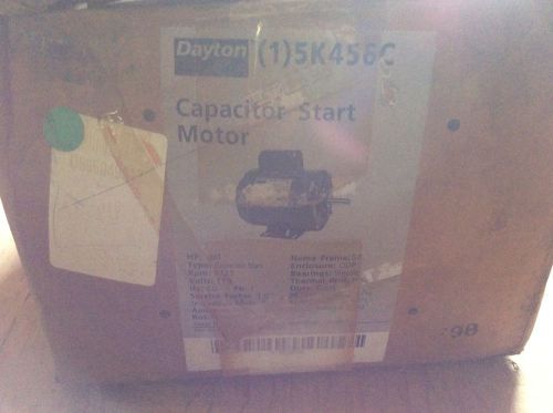 Dayton Capacitor Start Motor, 3/4hp, NIB, #5K456C, 1725rpm, 115v, en-ODP, fr-56