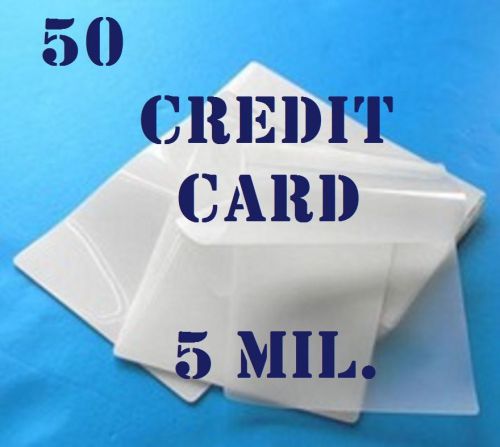 5 MIL Credit Card Laminating Laminator Pouch Sheets, 2-1/8 x 3-3/8  50 PK