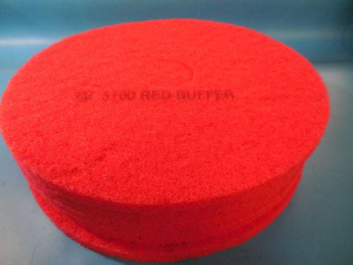3M 5100, 19&#034; Red Buffer Pads 175 to 600 RPM Box of 5
