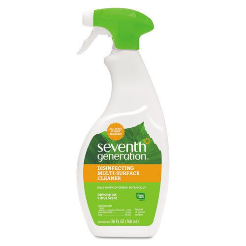 Seventh generation disinfecting spray cleaner 26oz spray bottle 8/carton for sale