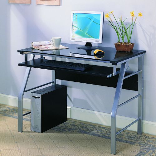 Inroom designs computer desk with tempered glass office/home for sale