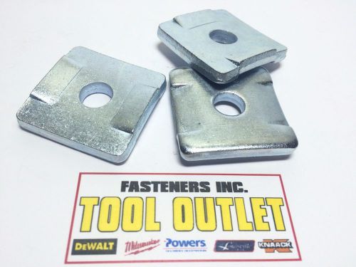 (4608) p2864 1/2&#034; square washers w/ guides for unistrut / b-line channel qty. 25 for sale