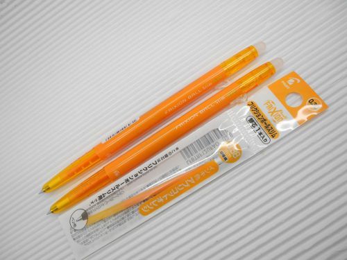 2 pen + 3 refill PILOT FRIXION/ERASER ball slim 0.38mm rollerpen A.Orange(Japan)