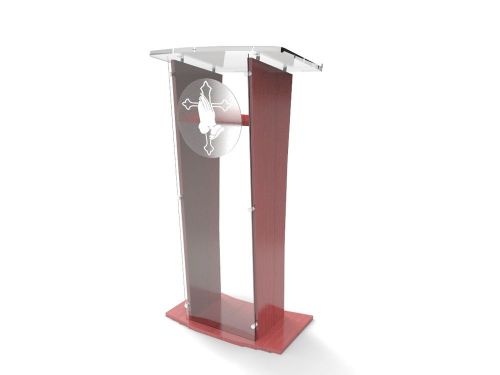 Acrylic/podium/lectern/pulpit/plexiglass/lucite/clear 1803-5 wood shelf frame for sale